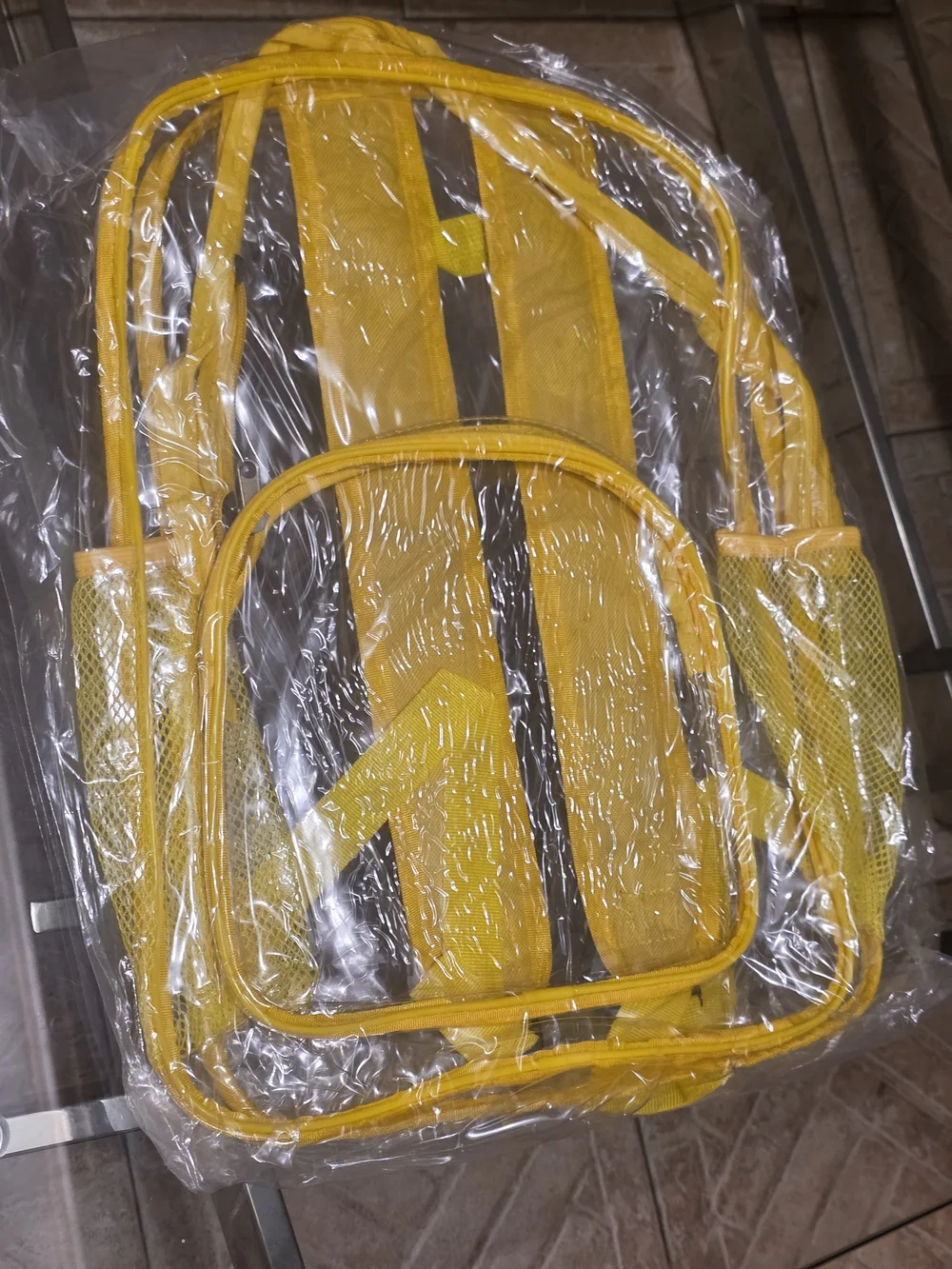 Yellow Kids Clear Backpack - Unbranded